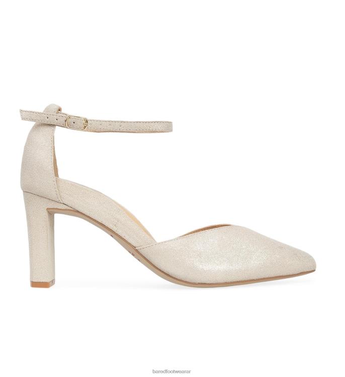 Bared Footwear mujer papamoscas norteamericano tacones de cuero con brillo de champán 4Z004113