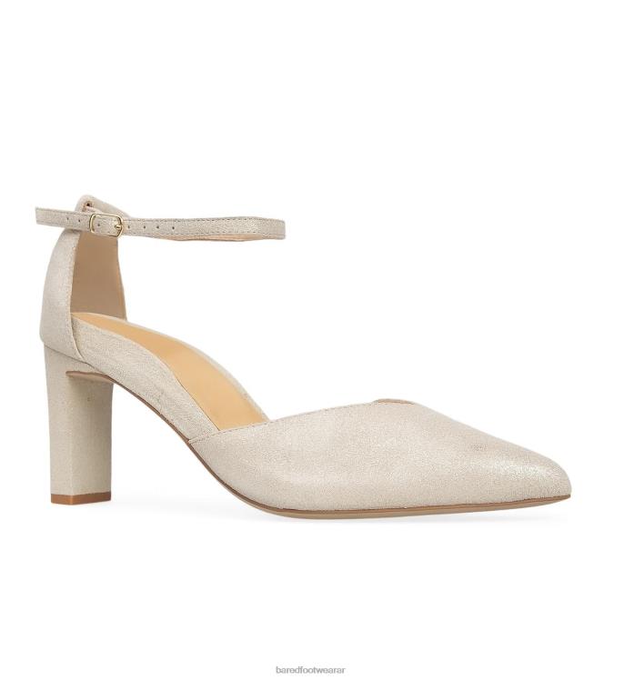 Bared Footwear mujer papamoscas norteamericano tacones de cuero con brillo de champán 4Z004113