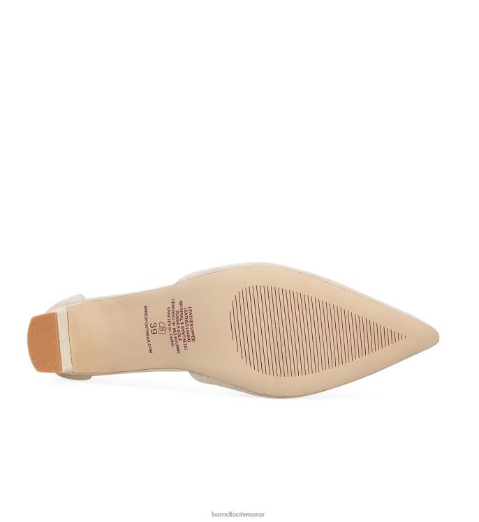 Bared Footwear mujer papamoscas norteamericano tacones de cuero con brillo de champán 4Z004113