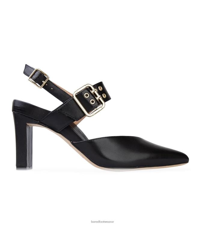 Bared Footwear mujer pardalote tacones altos de cuero negro 4Z00488