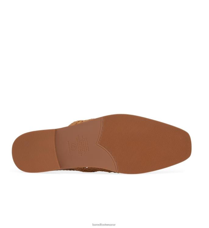 Bared Footwear mujer paro sandalias planas de cuero tostado 4Z004213