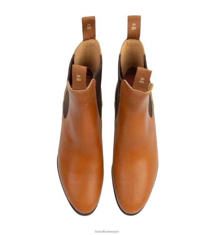Bared Footwear mujer pelícano botas planas de cuero tostado 4Z004287