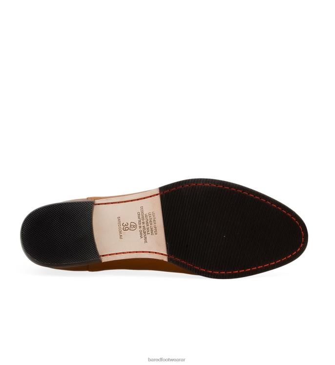 Bared Footwear mujer pelícano botas planas de cuero tostado 4Z004287