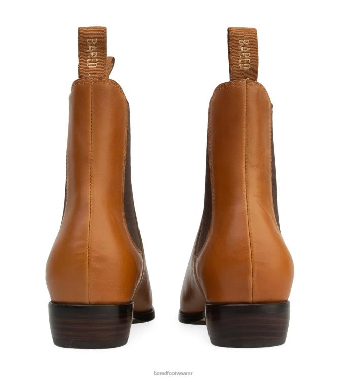 Bared Footwear mujer pelícano botas planas de cuero tostado 4Z004287