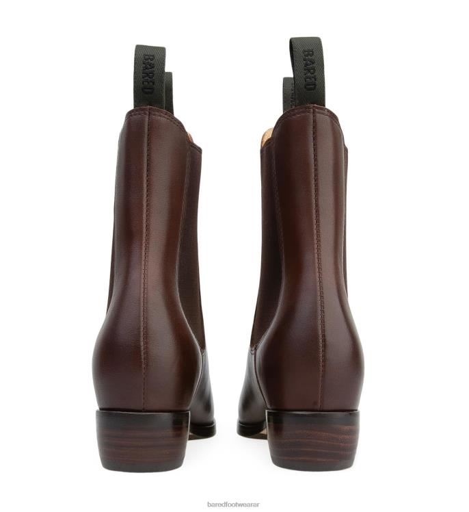 Bared Footwear mujer pelícano botas planas de piel color chocolate 4Z004285