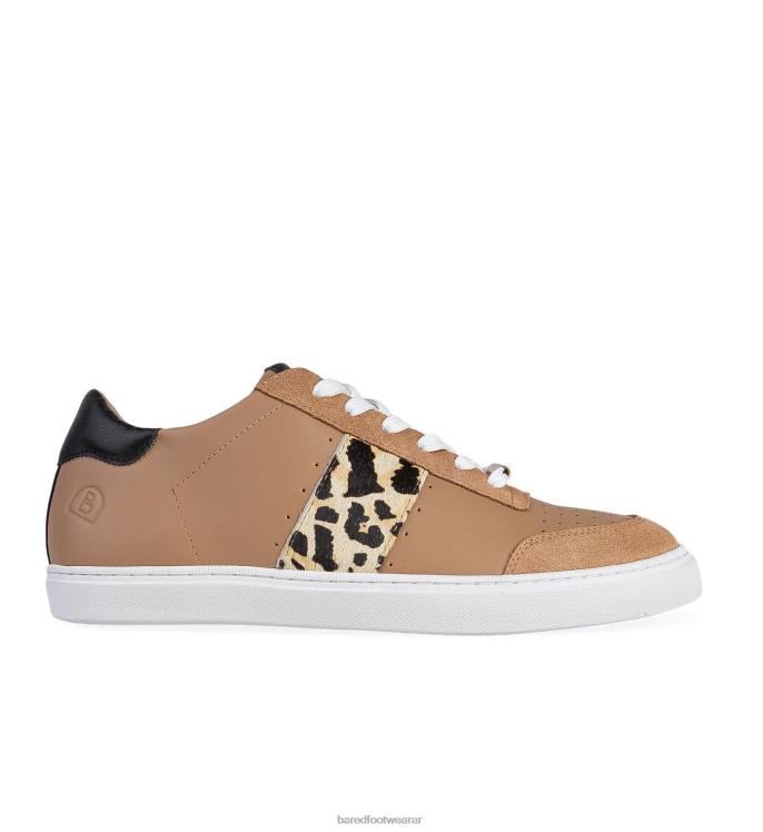Bared Footwear mujer págalo tenis de piel con estampado camel y leopardo 4Z004250