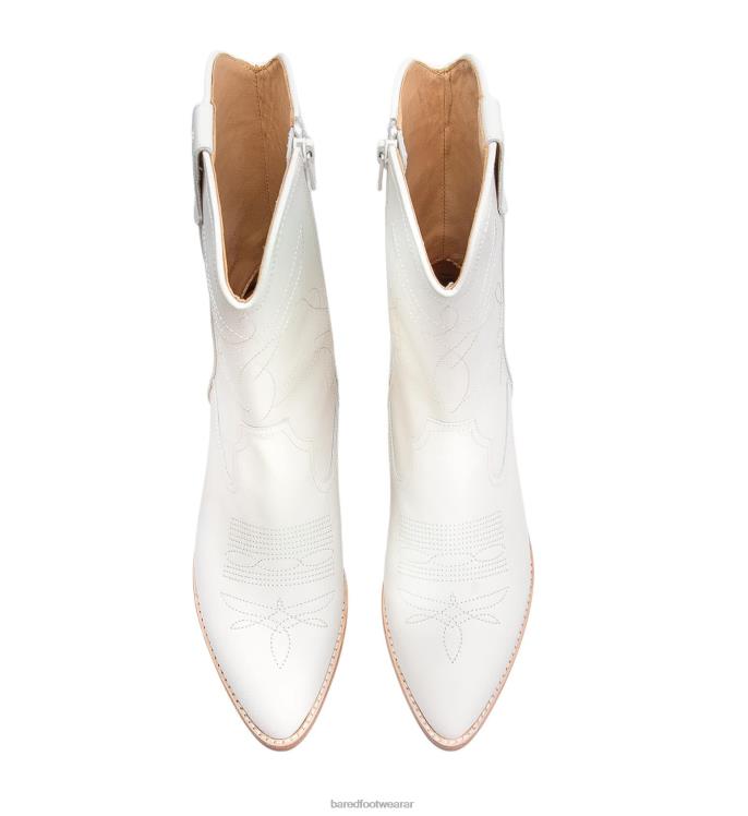 Bared Footwear mujer pájaro campanero botas planas de cuero blanco 4Z004208