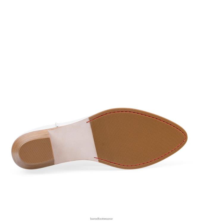Bared Footwear mujer pájaro campanero botas planas de cuero blanco 4Z004208