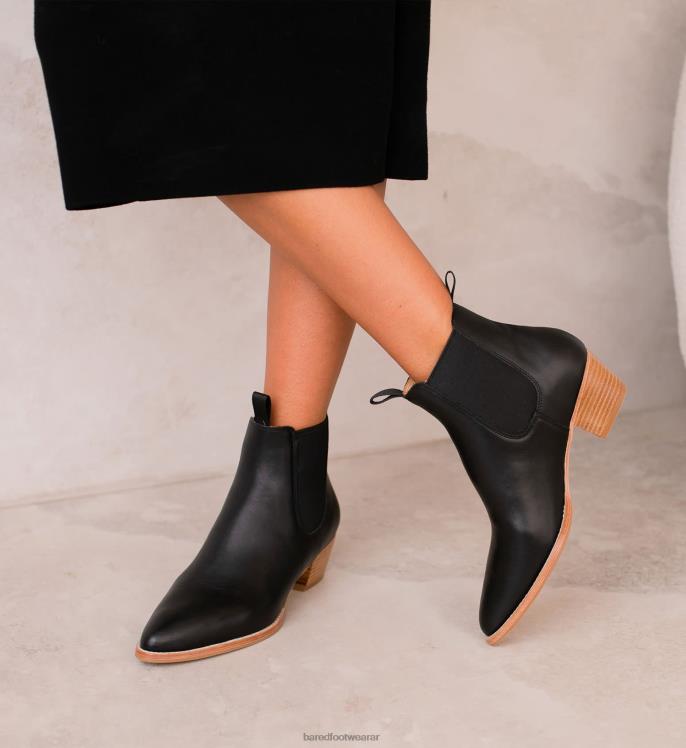 Bared Footwear mujer pájaro carpintero botas negras de piel con suela ligera 4Z004156