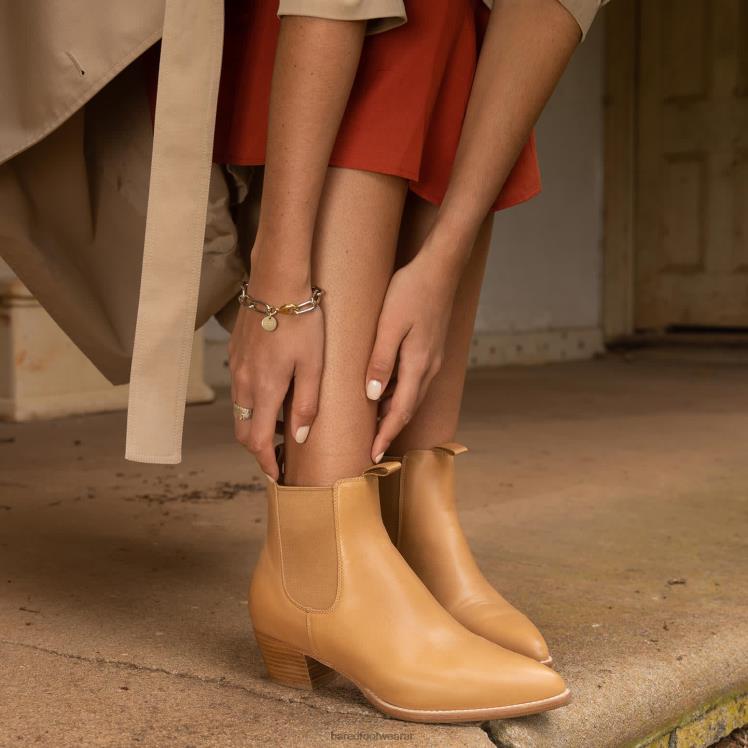 Bared Footwear mujer pájaro carpintero botas planas de cuero marrón claro 4Z004157