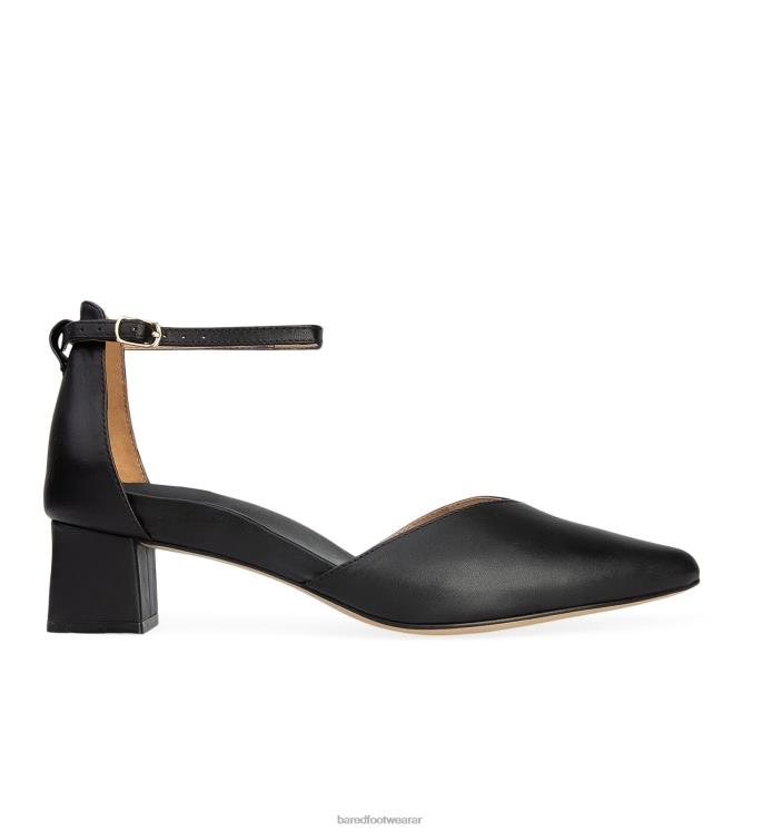 Bared Footwear mujer quelea tacones bajos de cuero negro 4Z004118