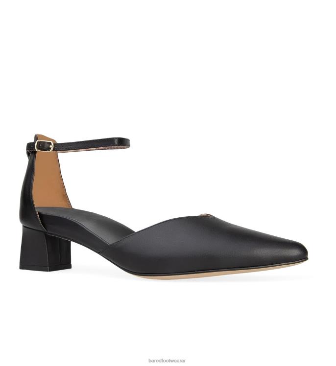 Bared Footwear mujer quelea tacones bajos de cuero negro 4Z004118