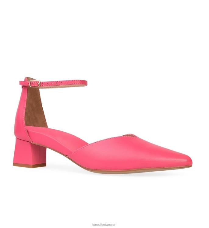 Bared Footwear mujer quelea tacones bajos de cuero rosa caramelo 4Z004116