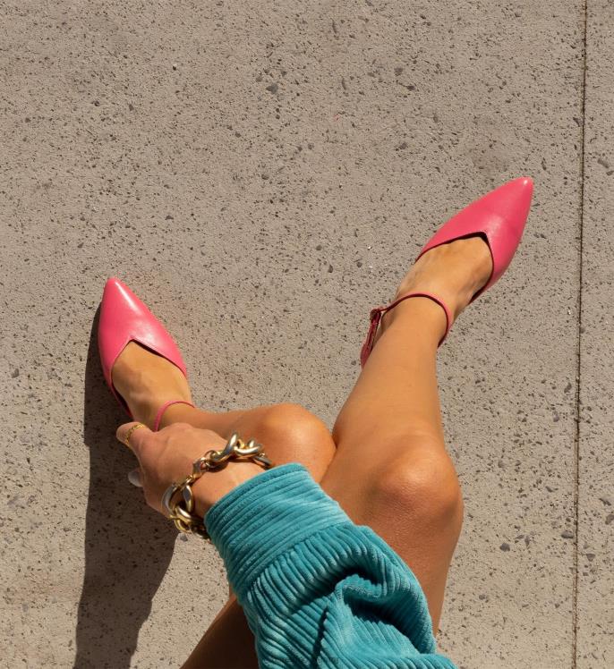 Bared Footwear mujer quelea tacones bajos de cuero rosa caramelo 4Z004116