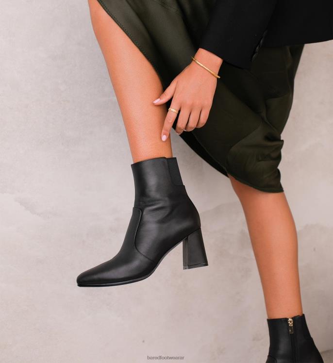 Bared Footwear mujer rapaz 2 botas de tacón de cuero negro 4Z00496