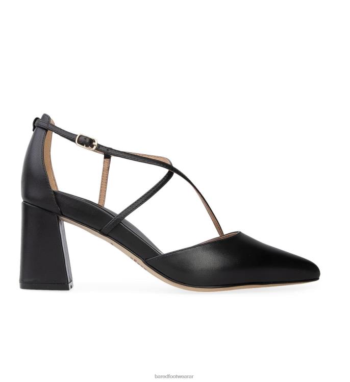 Bared Footwear mujer rosella 2 tacones altos de cuero negro 4Z004185