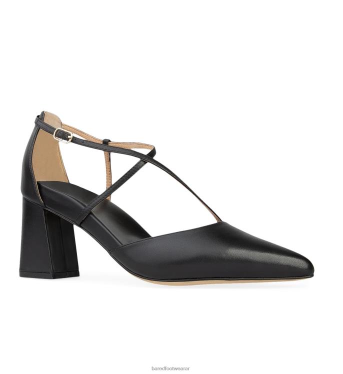Bared Footwear mujer rosella 2 tacones altos de cuero negro 4Z004185