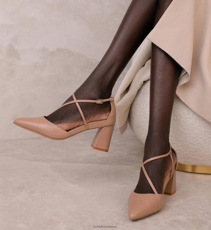 Bared Footwear mujer rosella 2 tacones altos de cuero topo 4Z004186