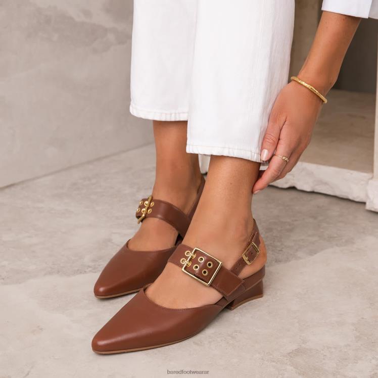 Bared Footwear mujer rubí bailarinas de cuero café 4Z004260