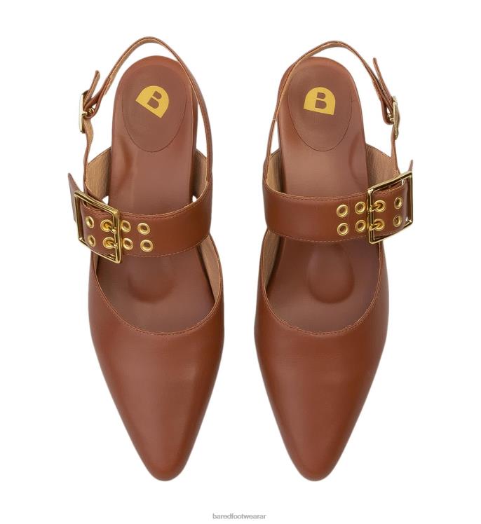 Bared Footwear mujer rubí bailarinas de cuero café 4Z004260