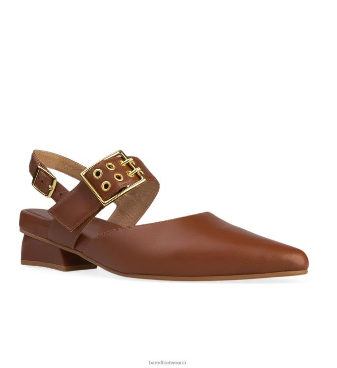 Bared Footwear mujer rubí bailarinas de cuero café 4Z004260