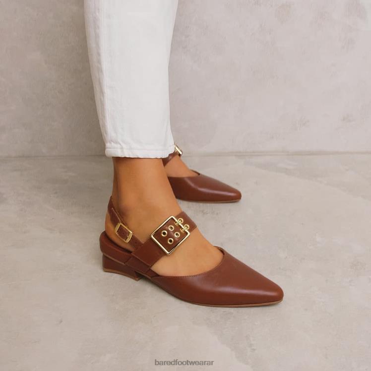 Bared Footwear mujer rubí bailarinas de cuero café 4Z004260