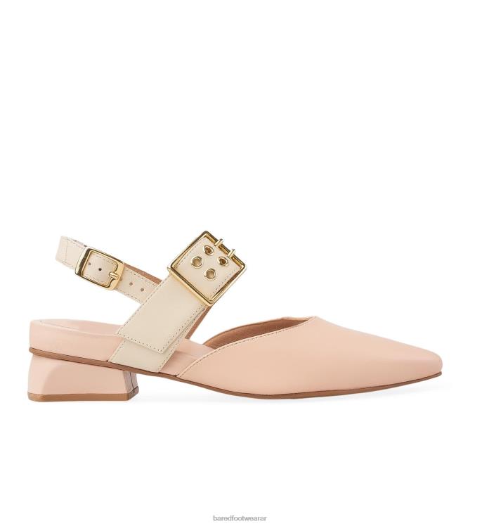 Bared Footwear mujer rubí bailarinas de piel color crudo y rosa 4Z004258