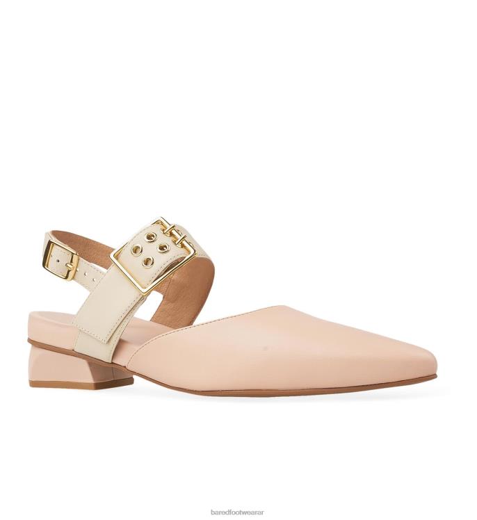 Bared Footwear mujer rubí bailarinas de piel color crudo y rosa 4Z004258