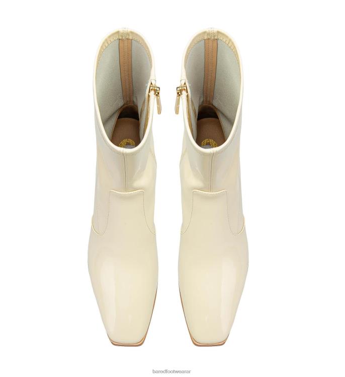 Bared Footwear mujer ruiseñor botas con tacón de charol de leche de avena 4Z004152