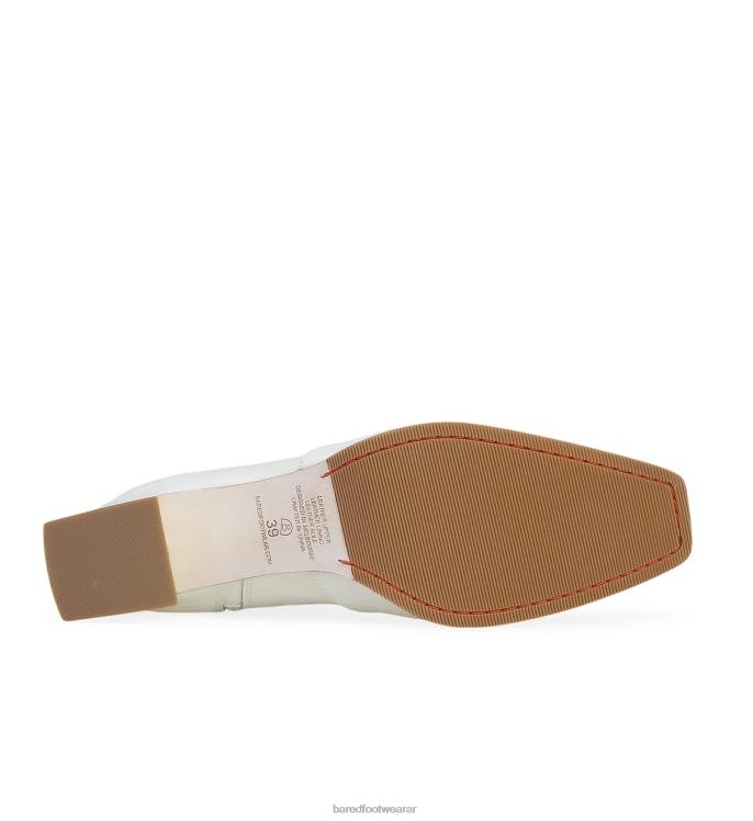 Bared Footwear mujer ruiseñor botas con tacón de charol de leche de avena 4Z004152