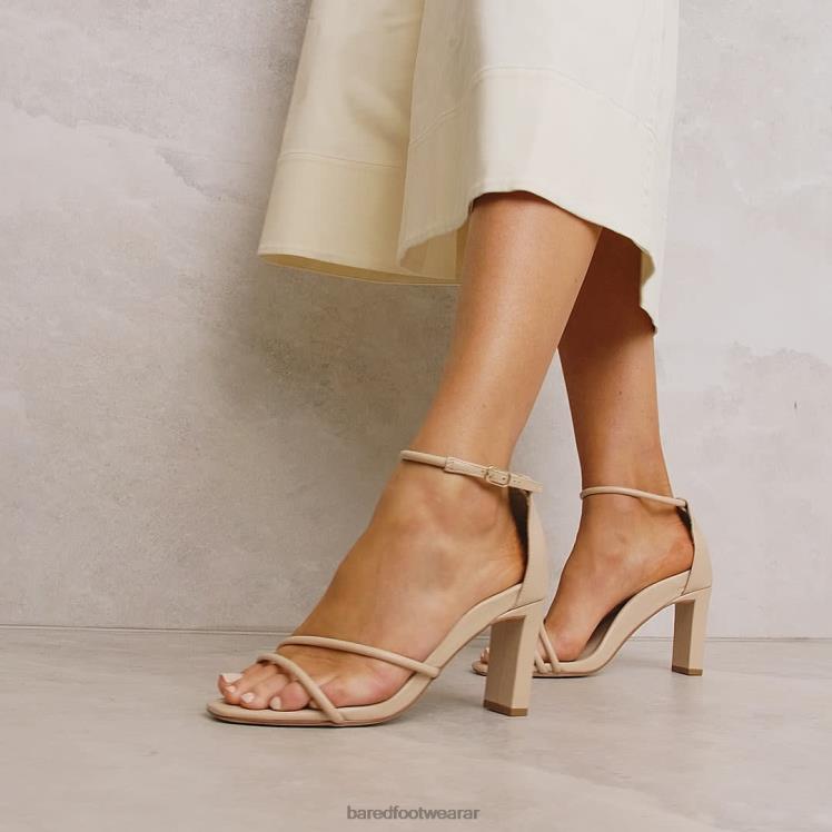 Bared Footwear mujer rápido tacones altos de cuero arena 4Z004214