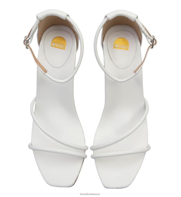 Bared Footwear mujer rápido tacones altos de cuero blanco 4Z004216