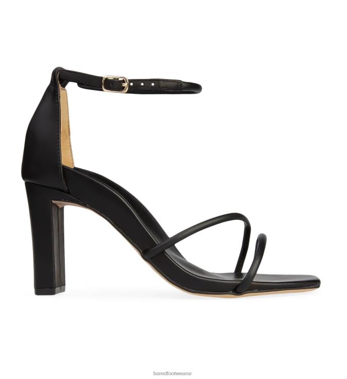 Bared Footwear mujer rápido tacones altos de cuero negro 4Z004215