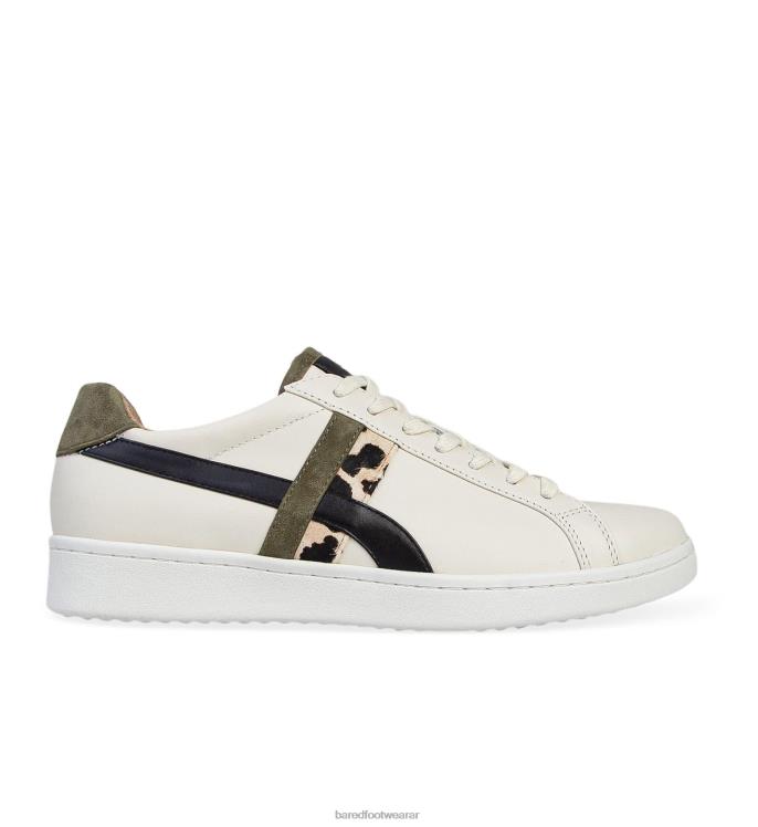 Bared Footwear mujer seriema zapatillas de piel color crudo y caqui 4Z004304