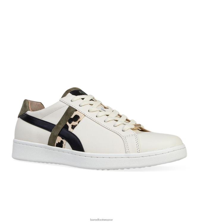 Bared Footwear mujer seriema zapatillas de piel color crudo y caqui 4Z004304