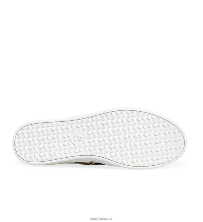 Bared Footwear mujer seriema zapatillas de piel color crudo y caqui 4Z004304