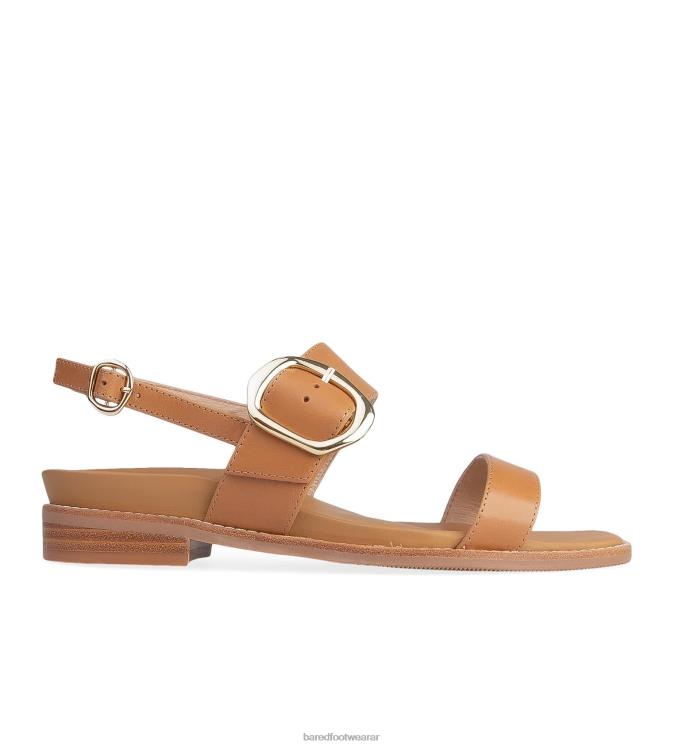 Bared Footwear mujer teta 2 sandalias planas de piel color castaño 4Z004262