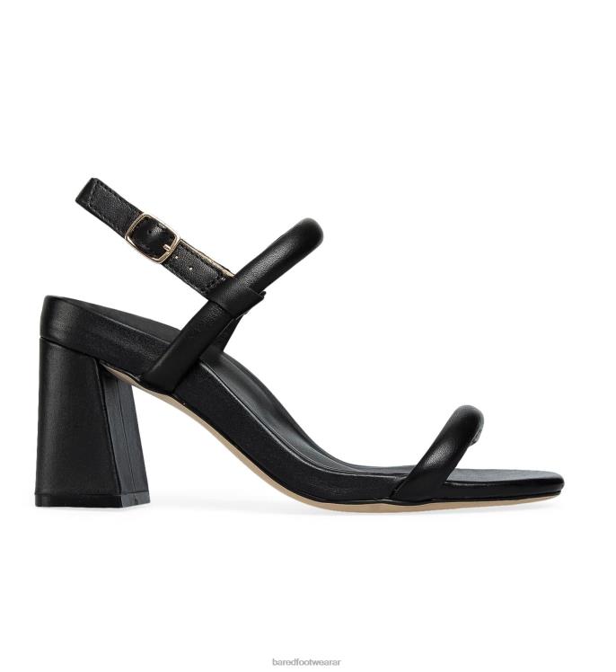 Bared Footwear mujer todies 2 tacones altos de cuero negro 4Z004234