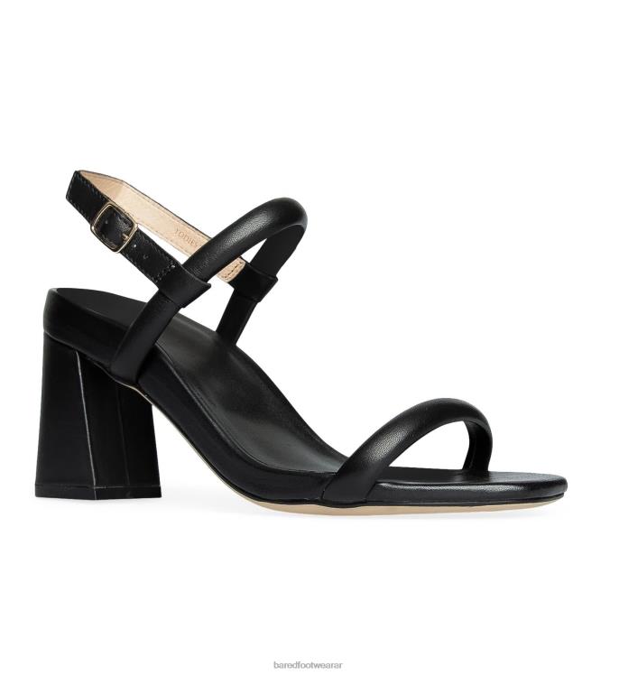Bared Footwear mujer todies 2 tacones altos de cuero negro 4Z004234