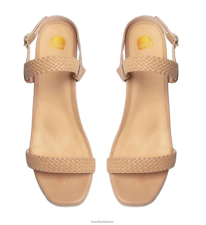 Bared Footwear mujer tordo cuñas de cuero tostado 4Z004273