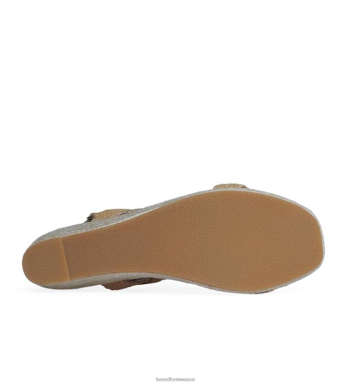 Bared Footwear mujer tordo cuñas de cuero tostado 4Z004273