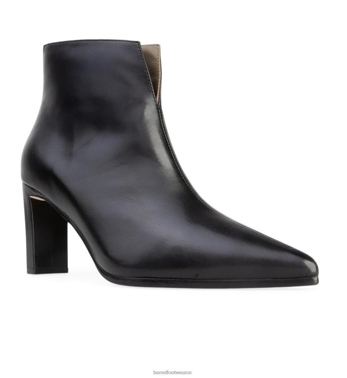 Bared Footwear mujer trillador botas de tacón de cuero negro 4Z004206