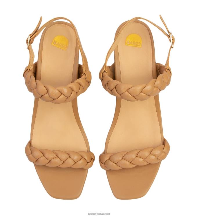 Bared Footwear mujer tucán tacones bajos de cuero tostado 4Z004248