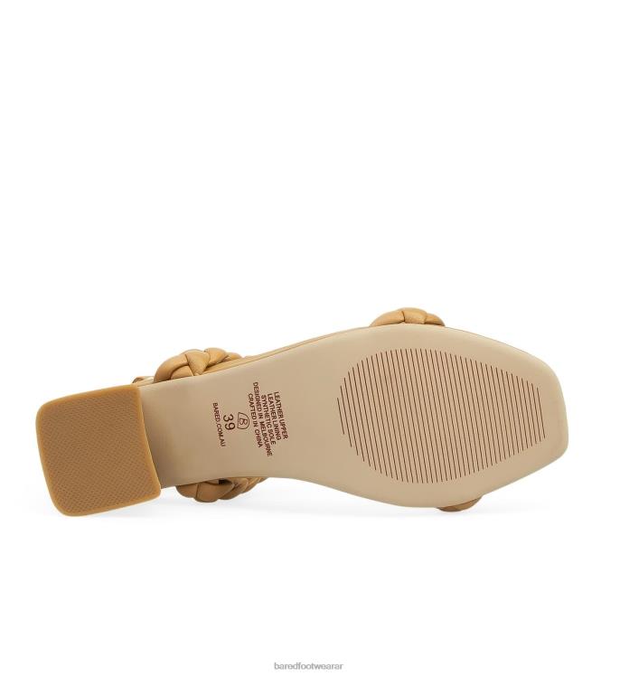 Bared Footwear mujer tucán tacones bajos de cuero tostado 4Z004248