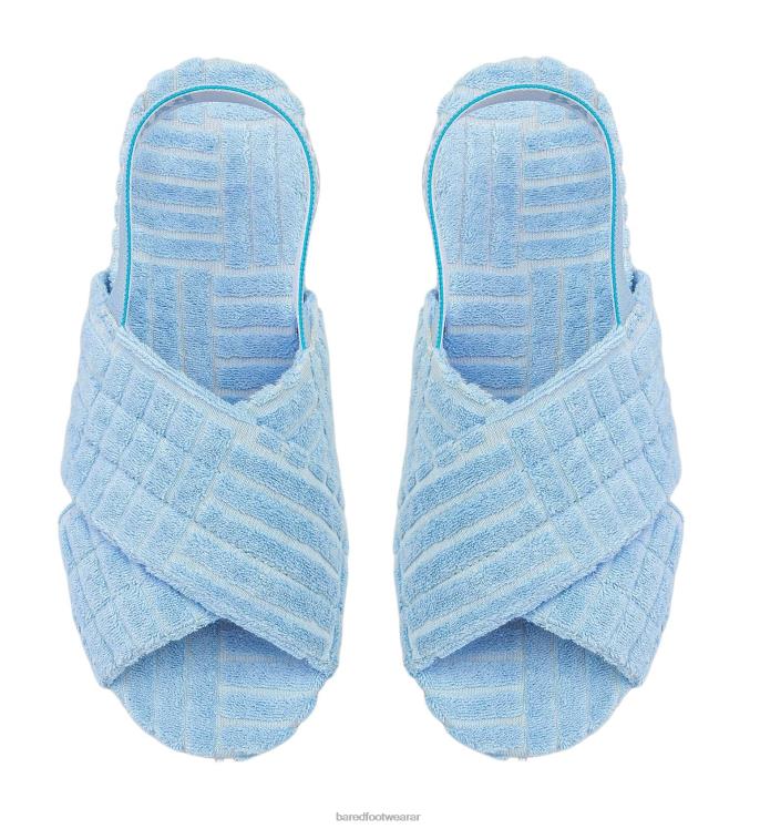 Bared Footwear mujer veraneante pantuflas de toalla azul mar 4Z004136