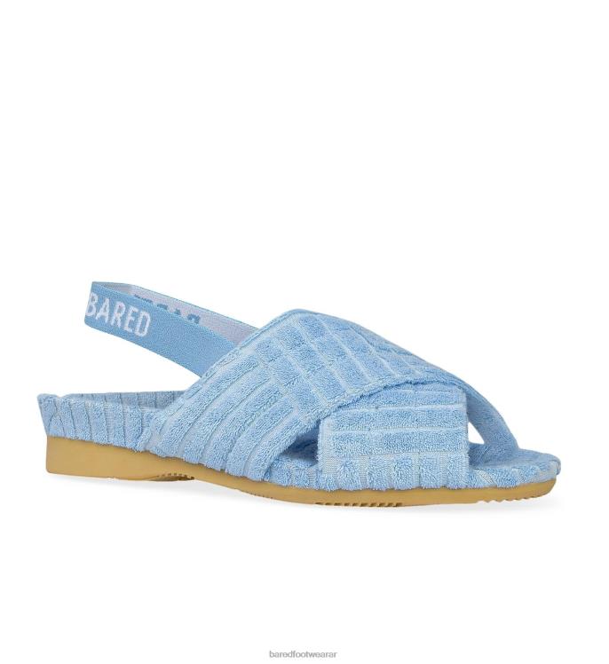 Bared Footwear mujer veraneante pantuflas de toalla azul mar 4Z004136