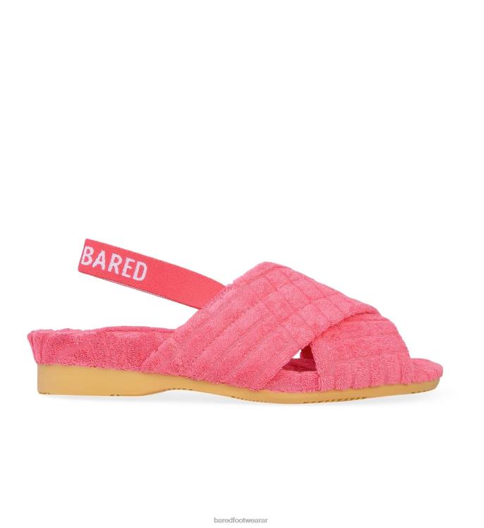 Bared Footwear mujer veraneante pantuflas de toalla rosa caramelo 4Z004135