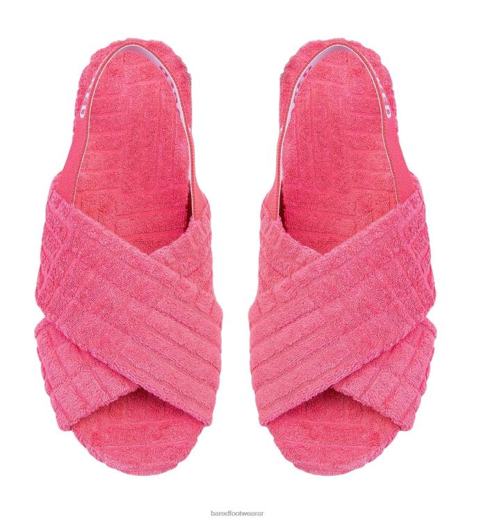 Bared Footwear mujer veraneante pantuflas de toalla rosa caramelo 4Z004135