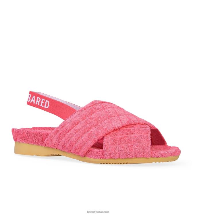 Bared Footwear mujer veraneante pantuflas de toalla rosa caramelo 4Z004135