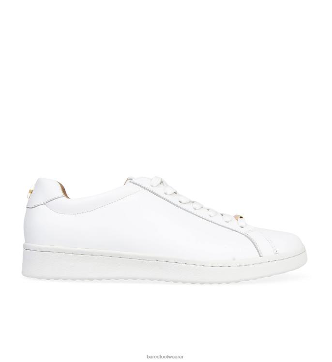 Bared Footwear mujer zarapito trinador zapatillas blancas de cuero y estrellas doradas 4Z004198